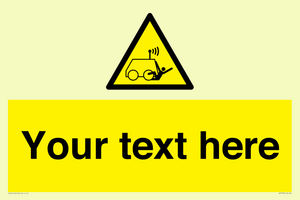 Custom warning run over by operator controlled machine